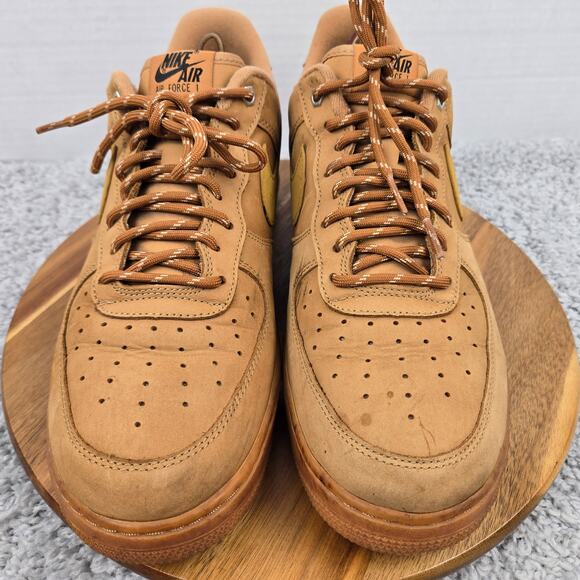 Nike Mens 13 Air Force 1 '07 Low Flax Wheat Casual Daily Sneaker CJ9179-200 - Picture 6 of 12